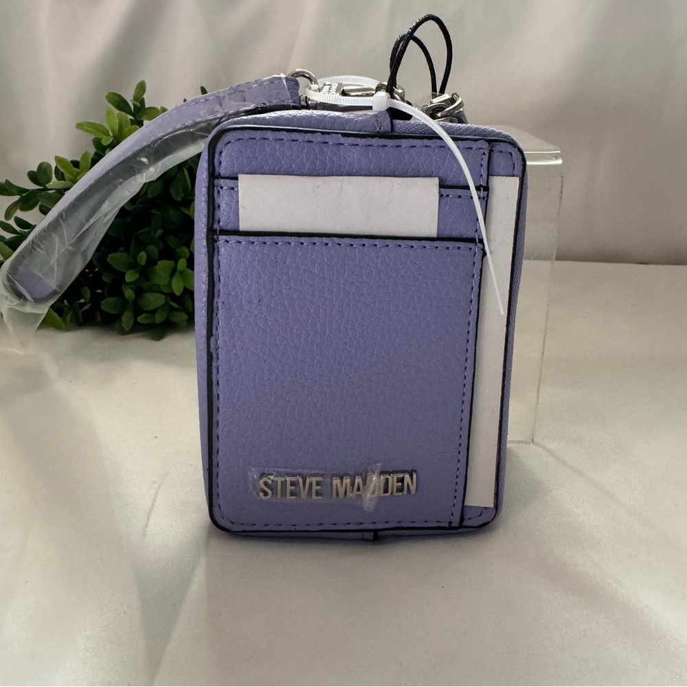 Steve Madden Bpipper Zip Around Card Case Wristlet - Digital Lavender